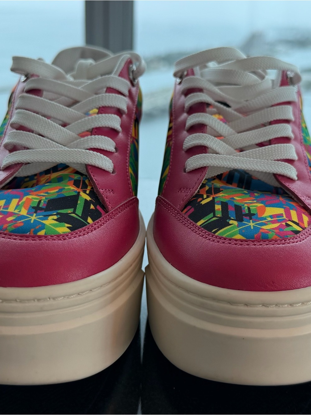 MCM Pink Multi-Color Platform Sneakers - Picture 9 of 11